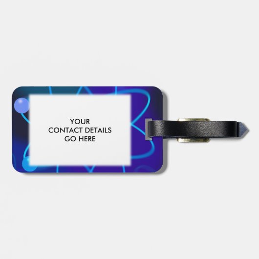 Denk als een proton en blijf positief bagagelabel (Achterkant horizontaal)