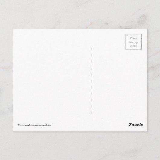 DENK ALS EEN PROTON EN BLIJF POSITIEF BRIEFKAART (Achterkant)