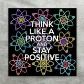 DENK ALS EEN PROTON EN BLIJF POSITIEF Wetenschap Poster