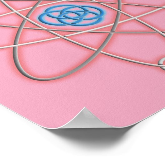 DENK ALS EEN PROTON Fun Modern Science Quote Poster (Hoek)