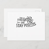 Denk als een proton science - cool cadeau briefkaart (Voorkant / Achterkant)