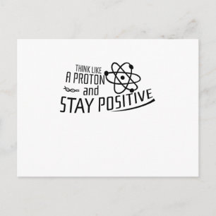 Denk als een proton science - cool cadeau briefkaart