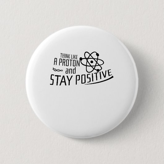 Denk als een proton science - cool cadeau ronde button 5,7 cm (Voorkant)