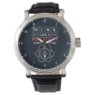 Denk als een protonchemie-nerd leraar horloge