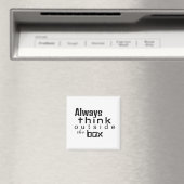 Denk altijd buiten de doos, Inspirerend notitie Magneet (Insitu (Vaatwasser))