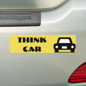 Denk Auto Funky Sticker (Op auto)