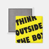 Denk buiten de box Funny Fridge Magnet Magneet (Voorkant / Achterkant)