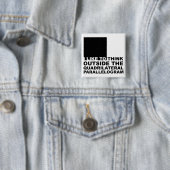 Denk buiten de box Funny Geek Nerd Button Badge (In situ)