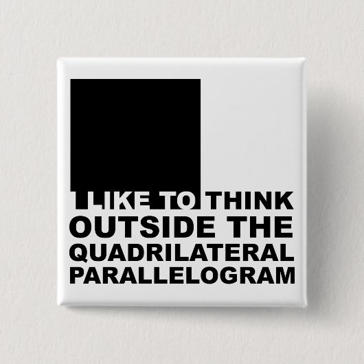 Denk buiten de box Funny Geek Nerd Button Badge (Voorkant)