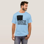 Denk buiten de box grappig T-shirt (Voorkant volledig)