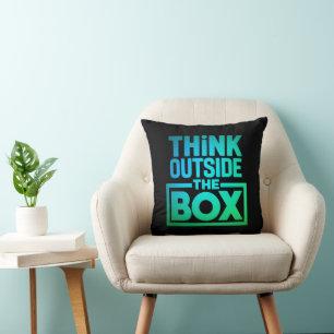 Denk buiten de box, Motivatie quote Kussen