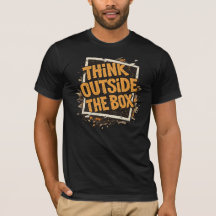 Denk Buiten De Box Motiverende T-Shirt