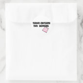 Denk buiten de boxers om ronde sticker (Tas)