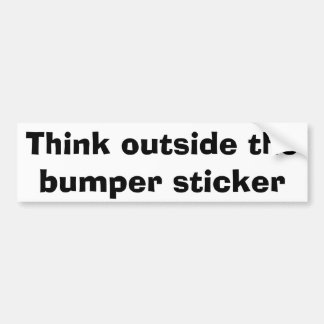 Denk buiten de bumpersticker