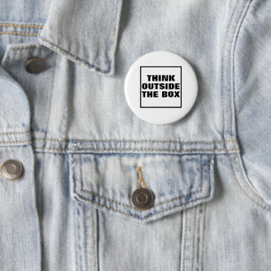 Denk buiten de Button van de Doos