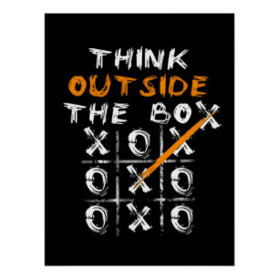 Denk buiten de doos glanzend Poster Perfect Poster