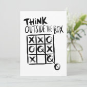 Denk buiten de doos na bedankkaart (Staand voorkant)