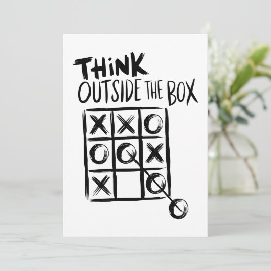 Denk buiten de doos na bedankkaart (Staand voorkant)