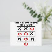 Denk buiten de doos na briefkaart (Staand voorkant)