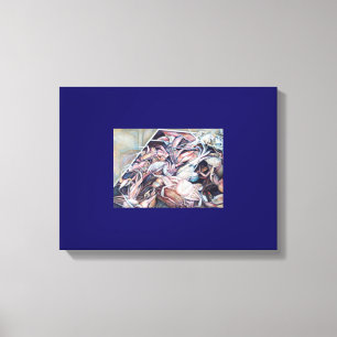 Denk buiten de doos na canvas afdruk