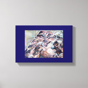 Denk buiten de doos na canvas afdruk