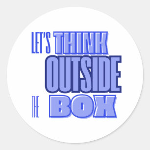 Denk buiten de Doos na Ronde Sticker