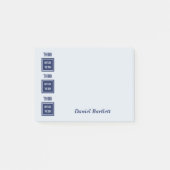 Denk buiten de doos slim blauw post-it® notes (Voorkant)