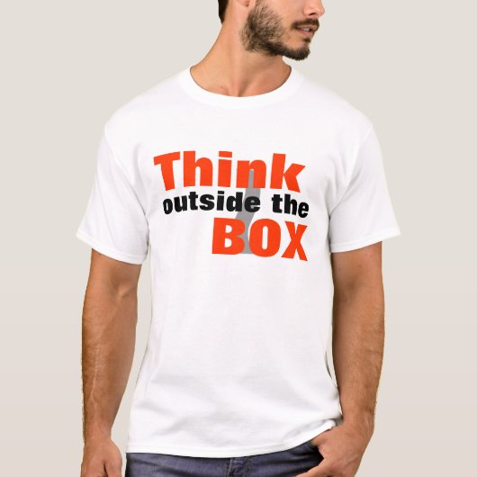 Denk buiten de doos t-shirt (Voorkant)