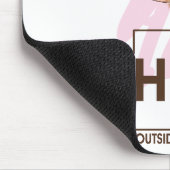 Denk buiten de doos vrouw muismat (Hoek)