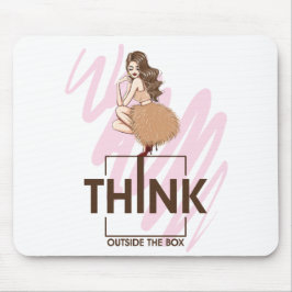 Denk buiten de doos vrouw muismat