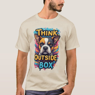 Denk Buiten De Kist: Aardige Boxer Hond Portret T-shirt
