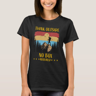 Denk buiten doos voor het wandelen van Vaderdag 6 T-shirt