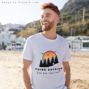 Denk buiten Geen doos Vereist T-shirt