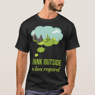 Denk buiten Geen doos vereist wandelen naar Shi T-shirt