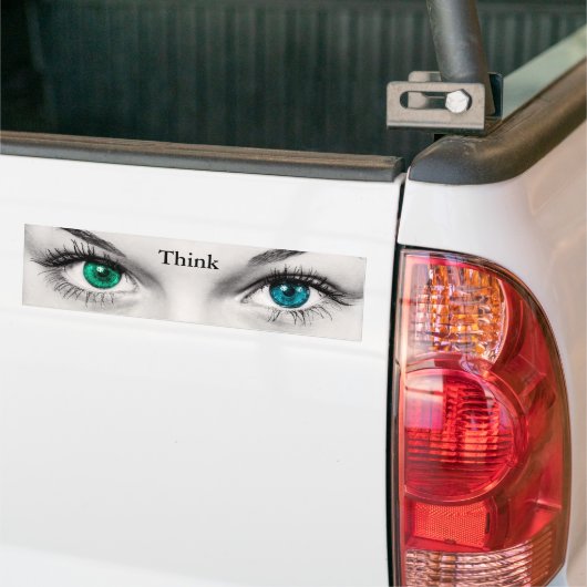 Denk - Bumpersticker (Op Truck)