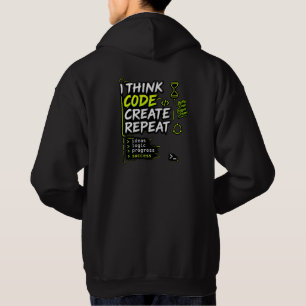 Denk Code Creëer Herhaal Hoodie