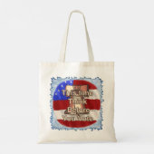 Denk en stem tote bag (Achterkant)