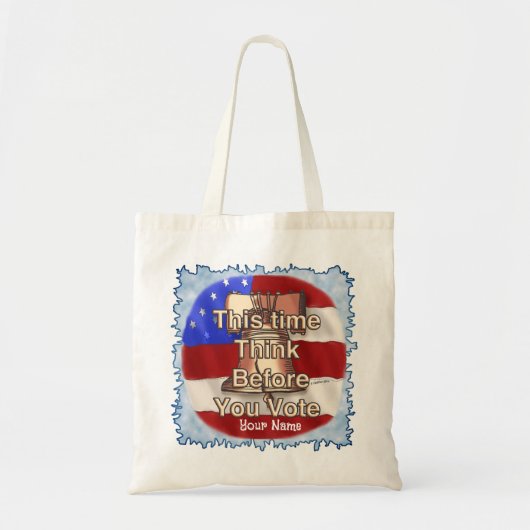Denk en stem tote bag (Voorkant)