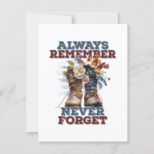 Denk er altijd aan, vergeet nooit memorial day 202 briefkaart