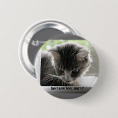 Denk er niet eens aan ronde button 5,7 cm (Voorkant /achterkant)