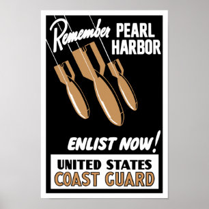 Denk eraan dat Pearl Harbour nu Enlist — Kustwacht Poster