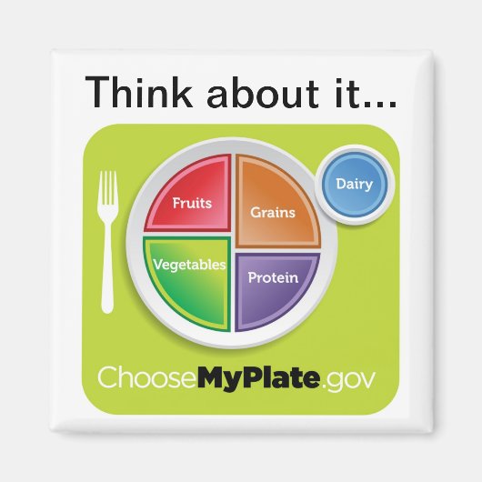 Denk erover na Kies MyPlate Magnet Magneet (Voorkant)