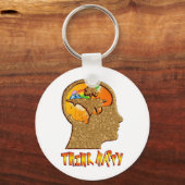 Denk Gelukkig Sleutelhanger (Voorkant)