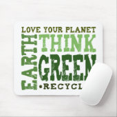 DENK GREEN - mousepad Muismat (Met muis)