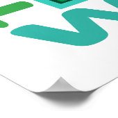 Denk groen, bespaar water poster (Hoek)