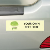 DENK GROEN BUMPERSTICKER (Op auto)