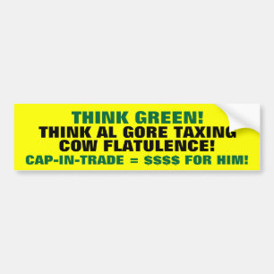 Denk groen! Denk eens aan meer belastende kabeljau Bumpersticker