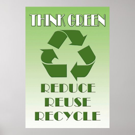 Denk groen poster (Voorkant)