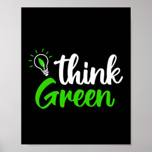 Denk groen. poster