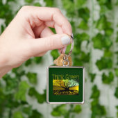 Denk groen sleutelhanger (Hand)